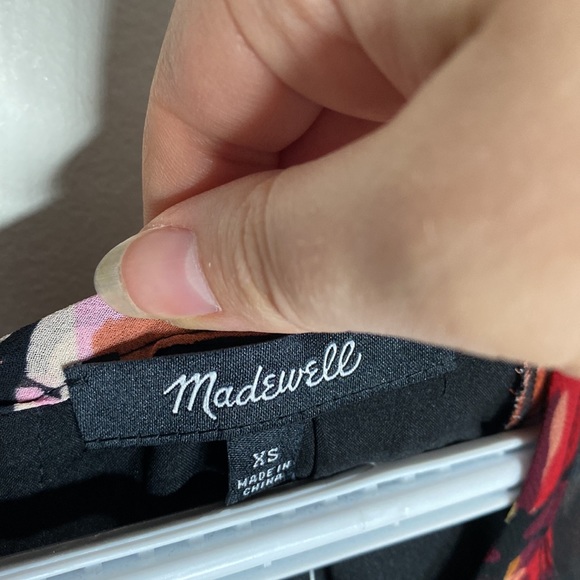 Madewell Tie-Back Bubble-Sleeve Blouse Top in French Rose size XS - Picture 11 of 14